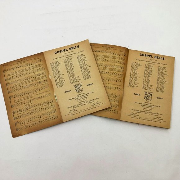Vintage Rare Songbooks Gospel Bells Set of 2 1947 - Picture 3 of 6